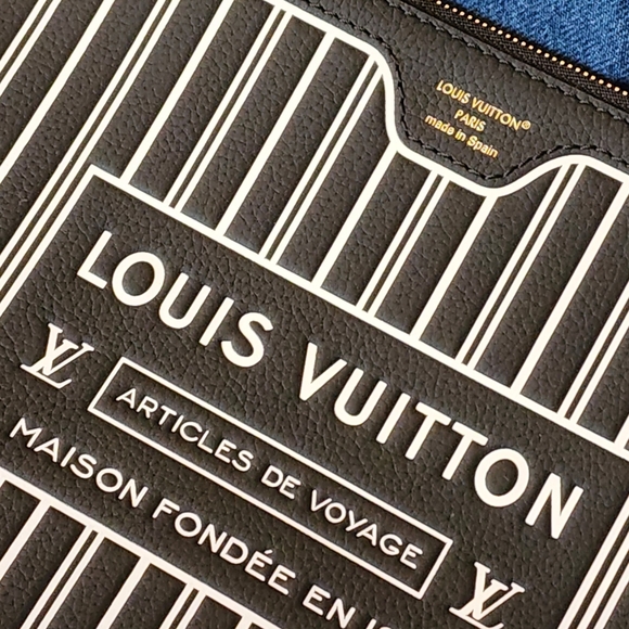 BNEW LOUIS VUITTON NEVERFULL REVERSIBLE INSIDE OUT POCHETTE POUCH BLACK WHITE - Picture 7 of 17